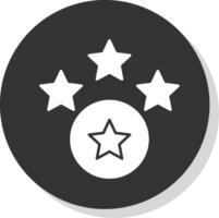 valutazione glifo grigio cerchio icona vettore