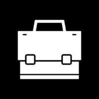 icona del glifo della valigia invertita vettore