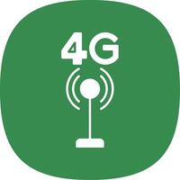 4g glifo curva icona vettore