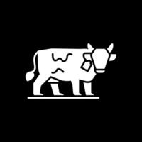 bestiame agricoltura glifo rovesciato icona vettore