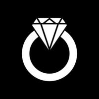 diamante squillare glifo rovesciato icona vettore