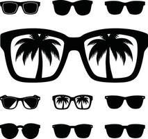 minimalista occhiali da sole fascio pulito linee, massimo stile vettore