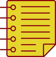 icona a due colori della linea delle note vettore