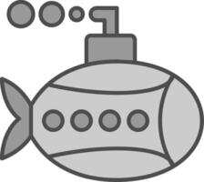 sottomarino fillay icona vettore