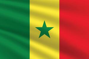 Senegal bandiera illustrazione. Senegal nazionale bandiera. agitando Senegal bandiera. vettore