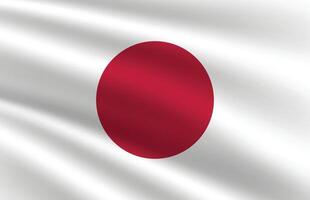 Giappone bandiera illustrazione. Giappone nazionale bandiera. agitando Giappone bandiera. vettore