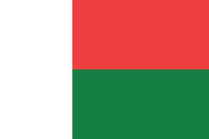 Madagascar nazionale bandiera illustrazione. Madagascar bandiera. vettore