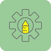 modificare utensili pieno giallo icona vettore