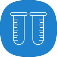 test tubo linea curva icona vettore