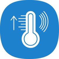 inteligente temperatura glifo curva icona vettore