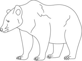 schema orso clipart. scarabocchio animali clipart. cartone animato selvaggio animali clipart per Gli amanti di natura vettore