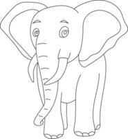 schema elefante clipart. scarabocchio animali clipart. cartone animato selvaggio animali clipart per Gli amanti di natura vettore