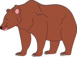 colorato orso clipart. scarabocchio animali clipart. cartone animato selvaggio animali clipart per Gli amanti di natura vettore