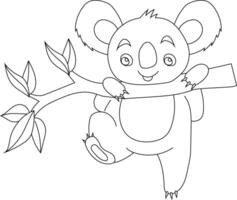 schema koala clipart. scarabocchio animali clipart. cartone animato selvaggio animali clipart per Gli amanti di natura vettore