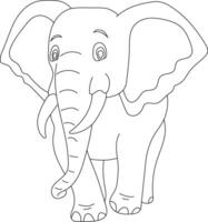 schema elefante clipart. scarabocchio animali clipart. cartone animato selvaggio animali clipart per Gli amanti di natura vettore