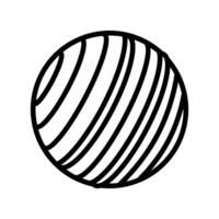 palla croquet gioco linea icona illustrazione vettore
