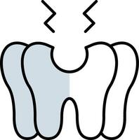 sensibile pieno metà tagliare icona vettore