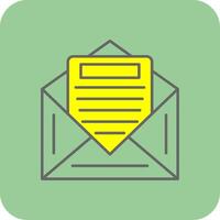 e-mail pieno giallo icona vettore