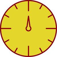 icona a due colori della linea dell'orologio vettore
