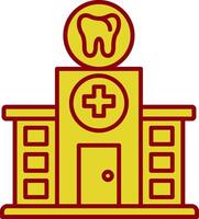 dentale clinica linea cerchio icona vettore