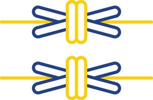 icona a due colori della linea di filo spinato vettore