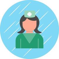infermiera piatto blu cerchio icona vettore