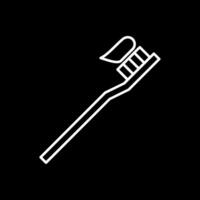 icona invertita della linea dello spazzolino da denti vettore