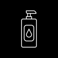 shampoo linea rovesciato icona vettore
