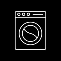 icona della linea di lavanderia invertita vettore