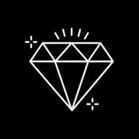 icona invertita linea di diamante vettore