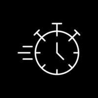 icona della linea del cronometro invertita vettore