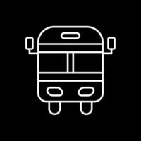icona invertita della linea dello scuolabus vettore