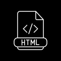 html linea rovesciato icona vettore