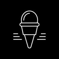 icona invertita linea gelato vettore