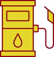 carburante stazione glifo curva icona vettore