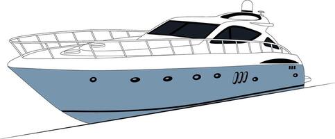 barca linea arte illustrazione nel modulo. vettore