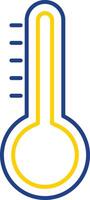 temperatura linea Due colore icona vettore