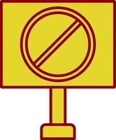 proibito cartello fillay icona vettore