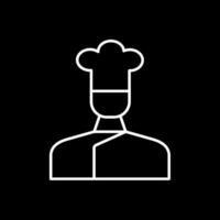 icona invertita della linea dello chef vettore