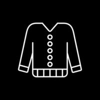 maglione linea rovesciato icona vettore
