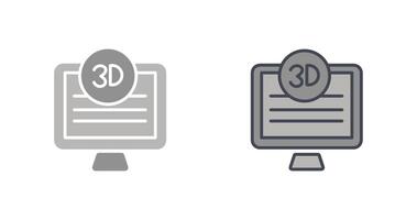 3d qualità schermo icona vettore