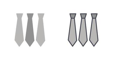 tre cravatte icona vettore
