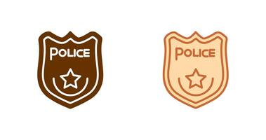 icona del distintivo della polizia vettore