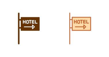 icona del segno dell'hotel vettore