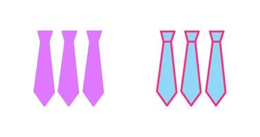 tre cravatte icona vettore