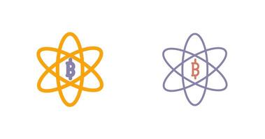 bitcoin scienza icona vettore