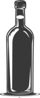 ai generato silhouette scandinavo unico bottiglia nero colore solo vettore