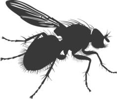 ai generato silhouette volare insetto animale nero colore solo pieno vettore