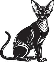 sphynx gatto. illustrazione. gatto arte vettore