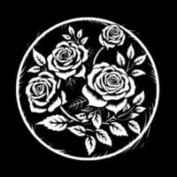 Rose - minimalista e piatto logo - illustrazione vettore